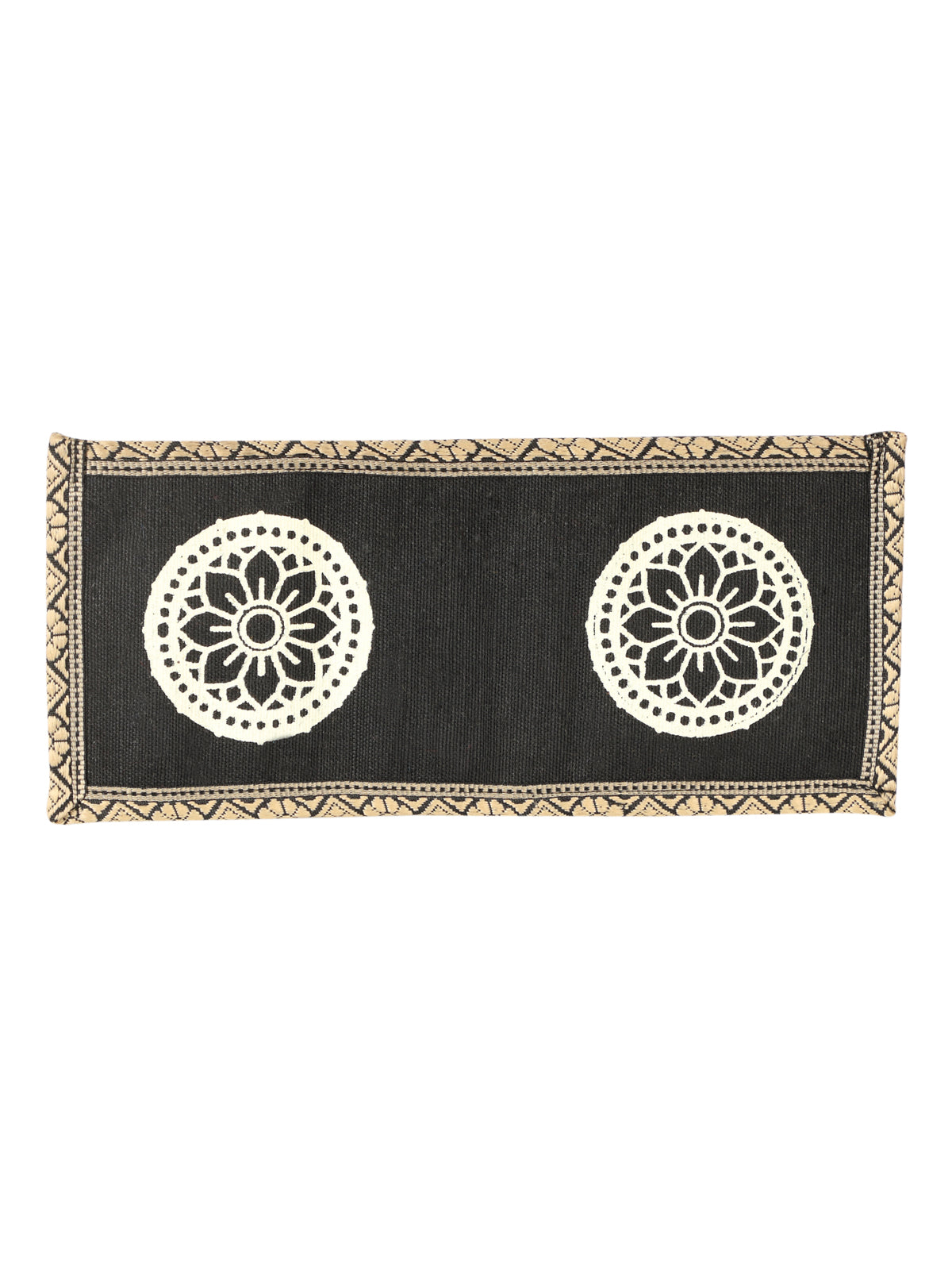 WALLET FLOWER MOTIF (A-120-BLACK)