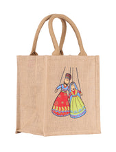 Load image into Gallery viewer, 11 X 10 X 7 - PUPPET PRINT ZIPPER LUNCH BAG (B-238-NATURAL)
