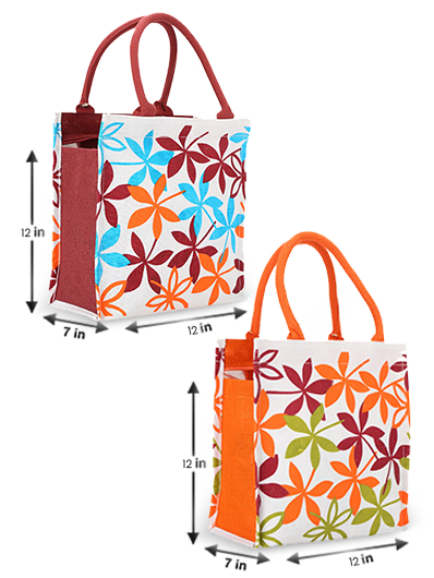 Combo of 12X12 JUCO PRINTED ZIPPER (B-073-MAROON) and 12X12 JUCO PRINTED ZIPPER (B-073-ORANGE)