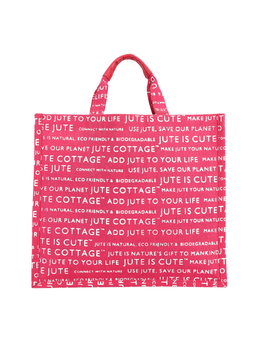 14 X 16 X 7 - JC PRINT SHORT HANDLE (B-018-HOT PINK)
