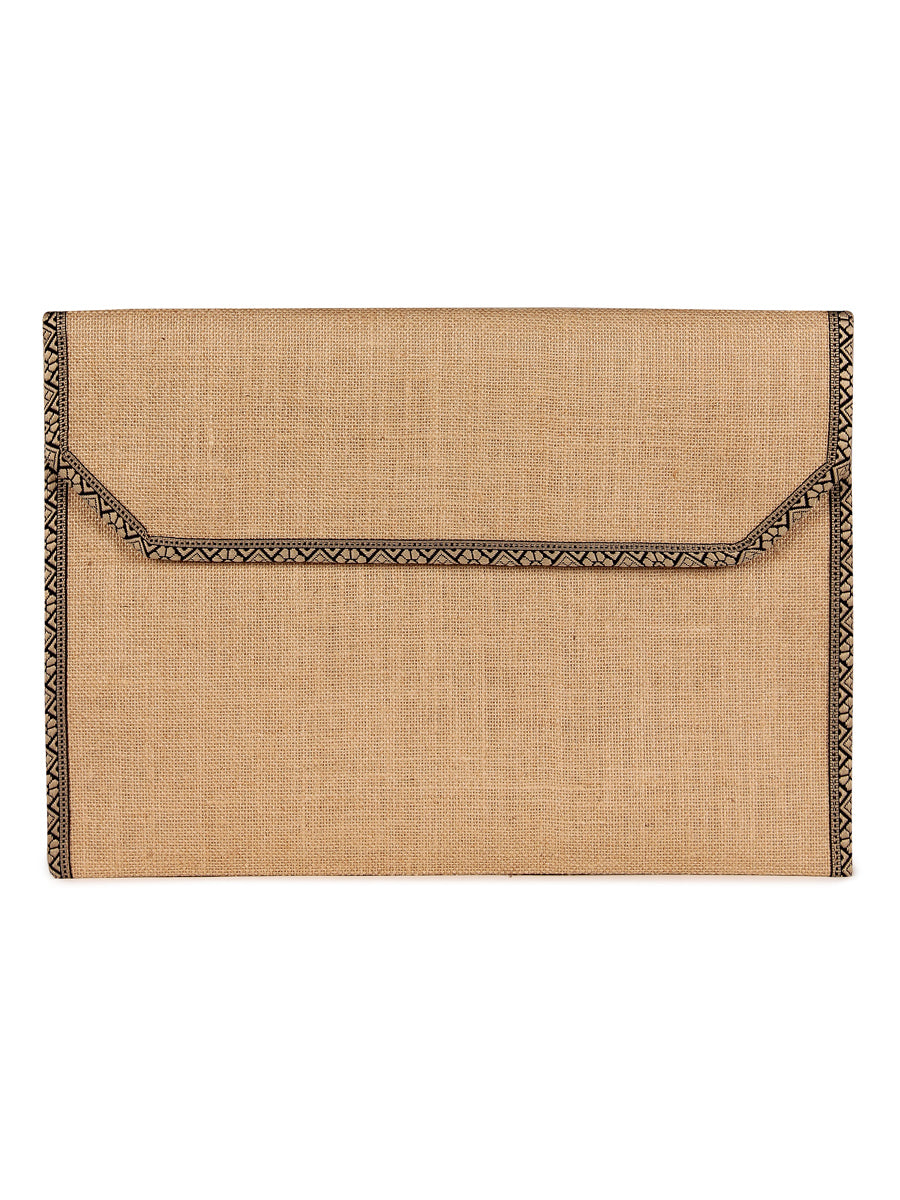 FOLDER WITH FULL FLAP ZIPPER (A-016-BROWN)