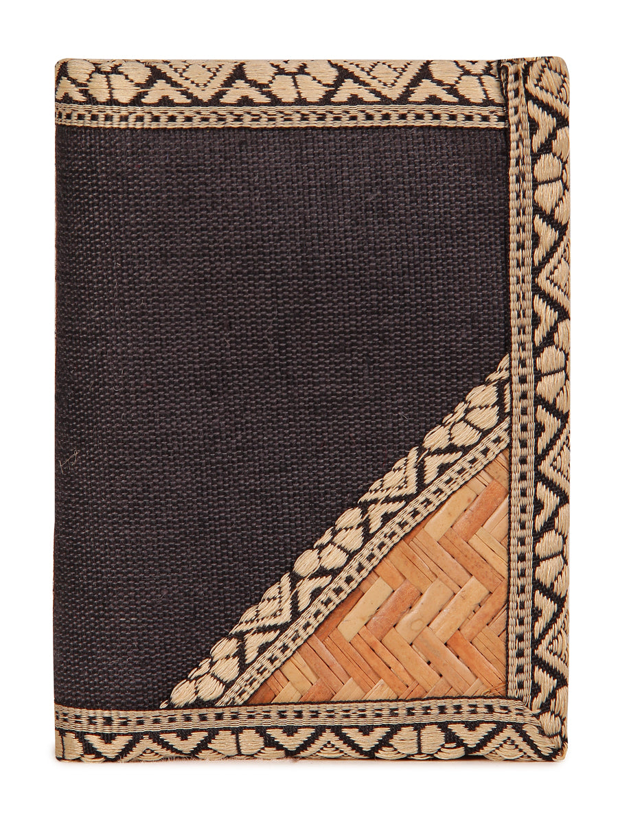 JUTE COTTAGE WALLET 3 FOLD,  SUSTAINABLE, ECO-FRIENDLY, 100% GENUINE, STYLISH JUTE WALLET (BLACK 4.5X3.5)
