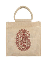 Load image into Gallery viewer, 10 X 10 X 6 - PAISLEY ZIPPER LUNCH (B-014-NATURAL)
