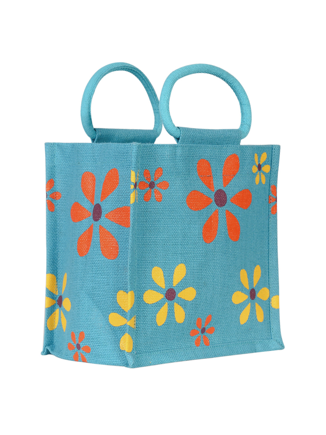 10 X 10 X 7 - MULTI FLOWER LUNCH (B-106-TURQUOISE BLUE)