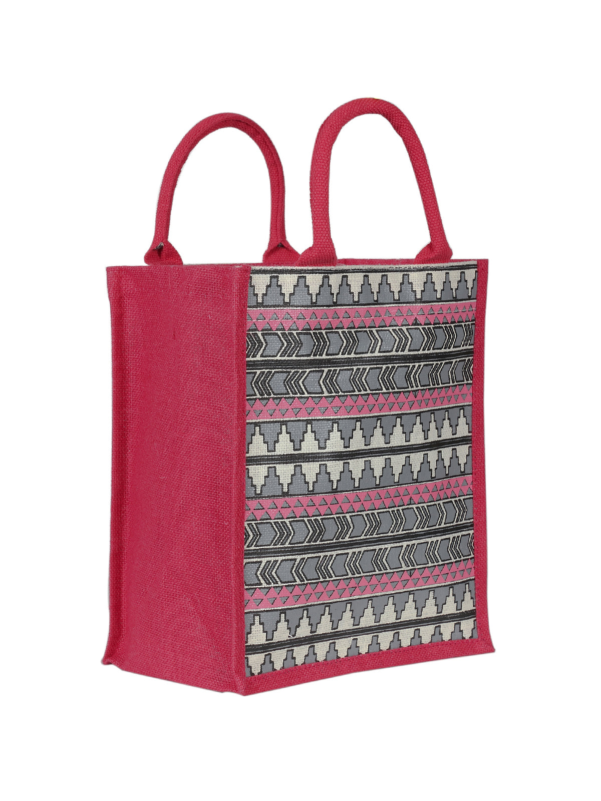 13 X 11 X 7 - AZTEC PRINT LUNCH BAG (B-064-PINK)