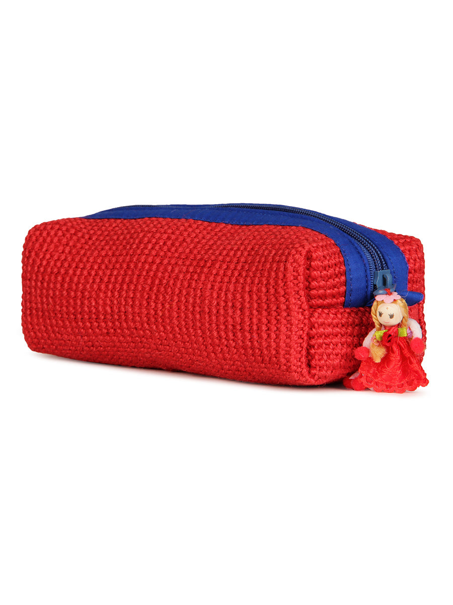 PENCIL POUCH DOBBY (A-077-RED)
