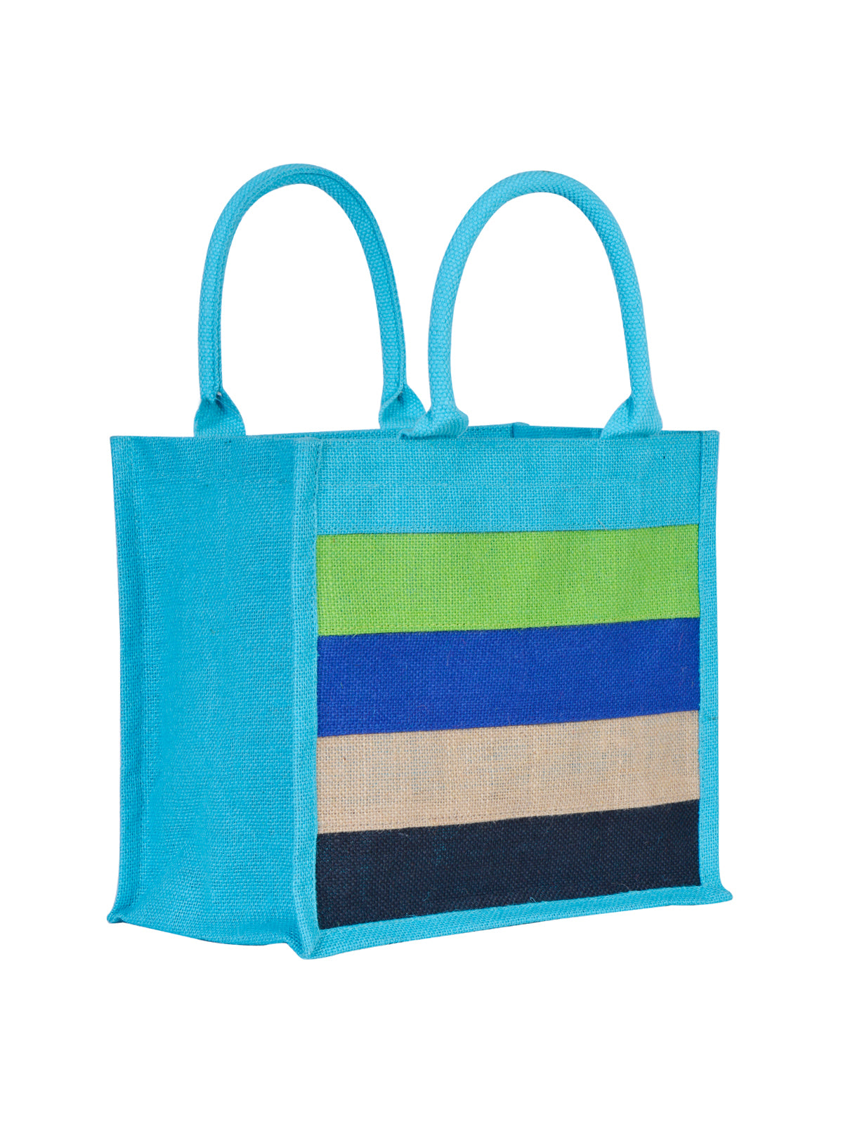 10 X 12 X 7 - MULTICOLOR LUNCH ZIPPER (B-080-TURQUOISE BLUE)