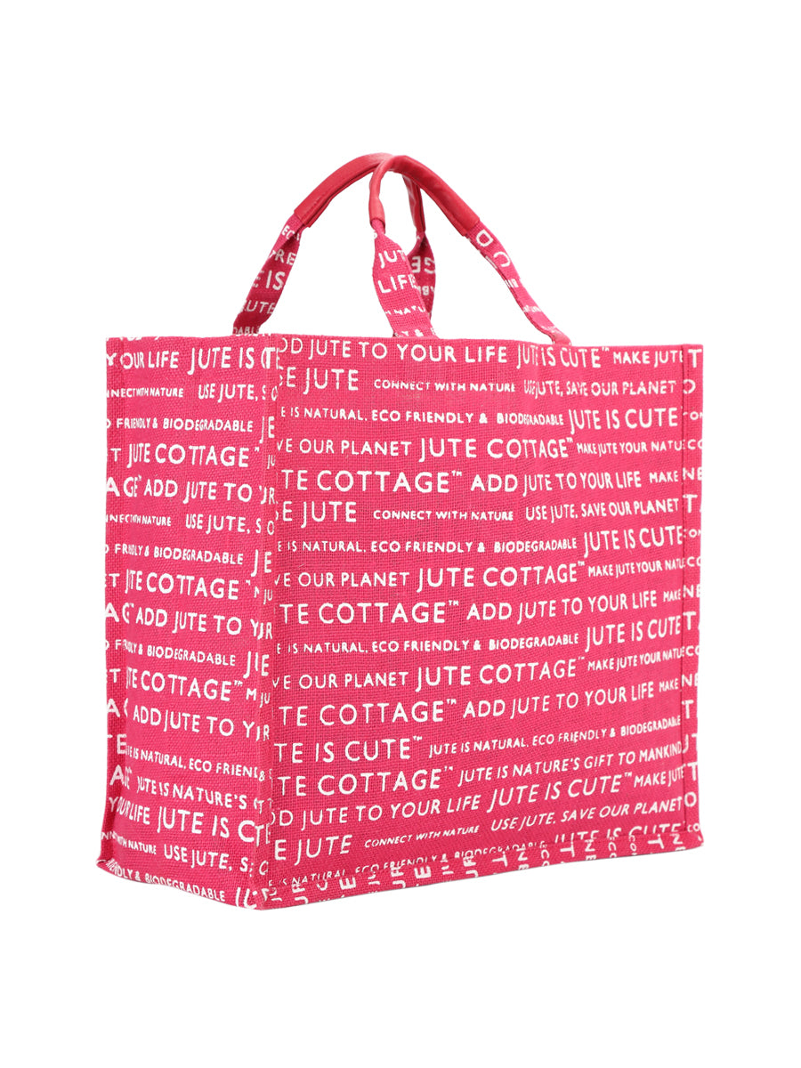 14 X 16 X 7 - JC PRINT SHORT HANDLE (B-018-HOT PINK)