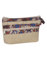 Load image into Gallery viewer, DOBBY KALAMKARI POUCH 2 ZIP (A-115-BLUE)
