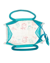 Load image into Gallery viewer, 10 X 10 X 6 - CHILDREN PRINT ZIPPER LUNCH (B-045-TURQUOISE BLUE)
