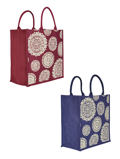 Combo of 14X14 FLORAL CHAKRA PRINT ZIPPER (B-165-MAROON) and 14X14 FLORAL CHAKRA PRINT ZIPPER (B-165-BLUE)