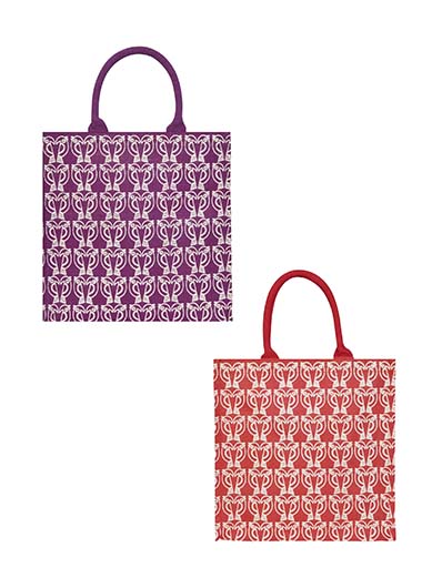 Combo of 14X14 PARROT PRINT ZIPPER (B-101-RED) and 14X14 PARROT PRINT ZIPPER (B-101-MAGENTA)