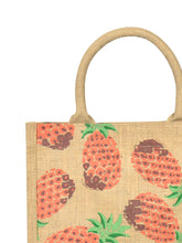 Load image into Gallery viewer, 12 X 12 X 7 - PINEAPPLE PRINT LUNCH BAG (B-136-NATURAL)
