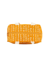 Load image into Gallery viewer, TAPE HANDLE LUNCH ZIPPER (JUTE COTTAGE PRINTED) - (B-035-YELLOW)
