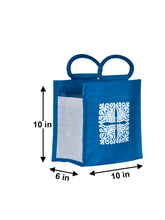 Load image into Gallery viewer, 10 X 10 X 6 - MOTIF ZIPPER LUNCH (B-014-BRIGHT BLUE)
