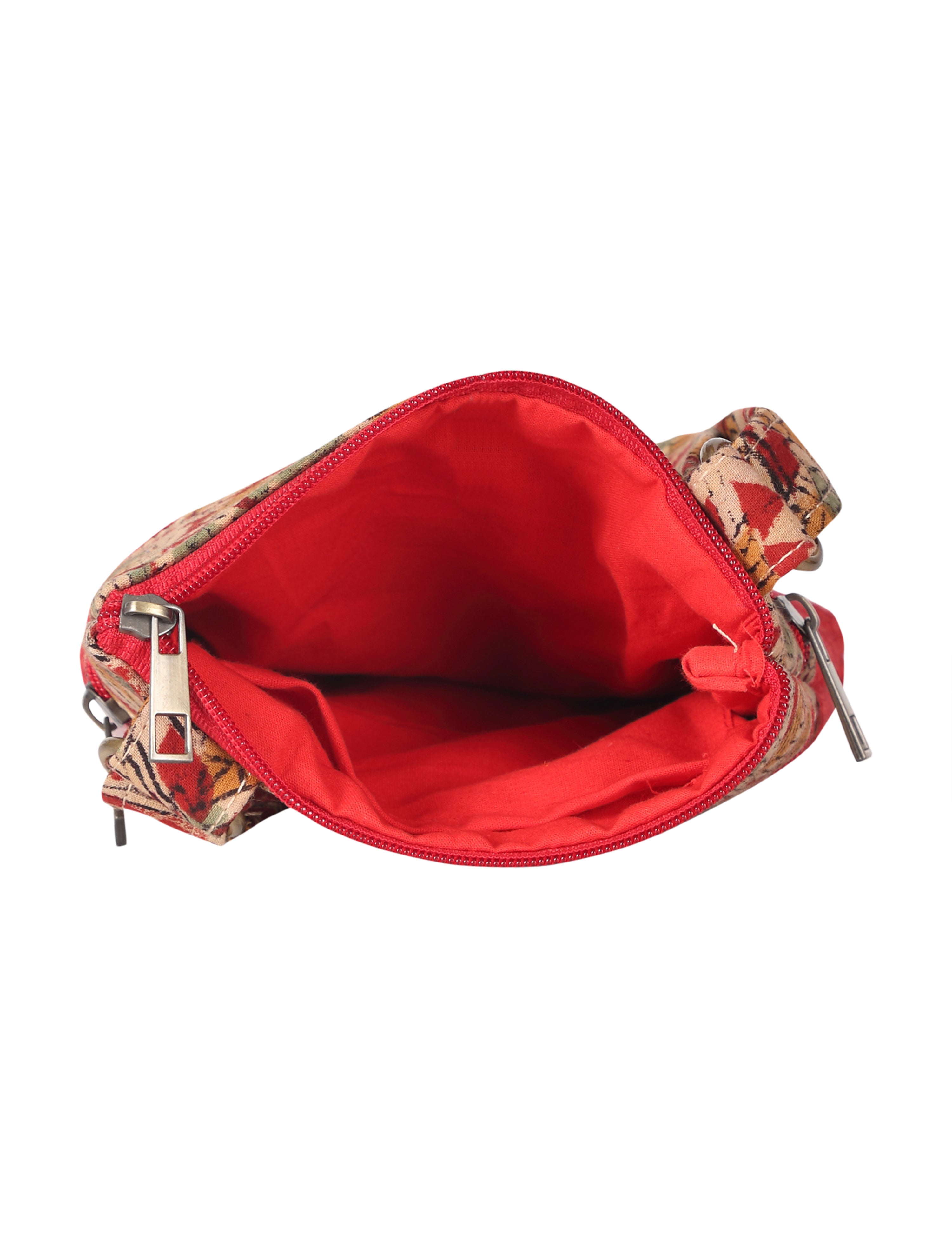 JUTE COTTAGE DOBBY SLING BAG SMALL, SUSTAINABLE, ECO-FRIENDLY, 100% GENUINE, STYLISH JUTE BAG (RED 9X7)