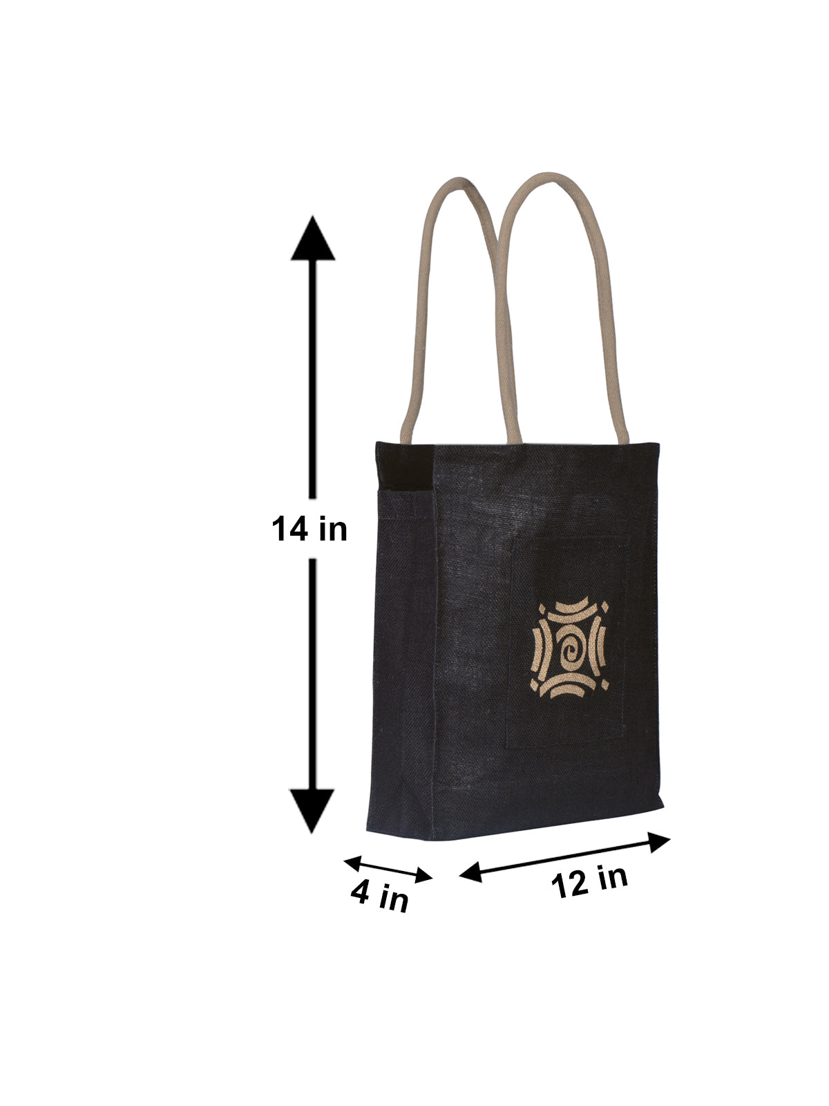 LONG COLLEGE 14X12 ZIPPER (D-008-BLACK)