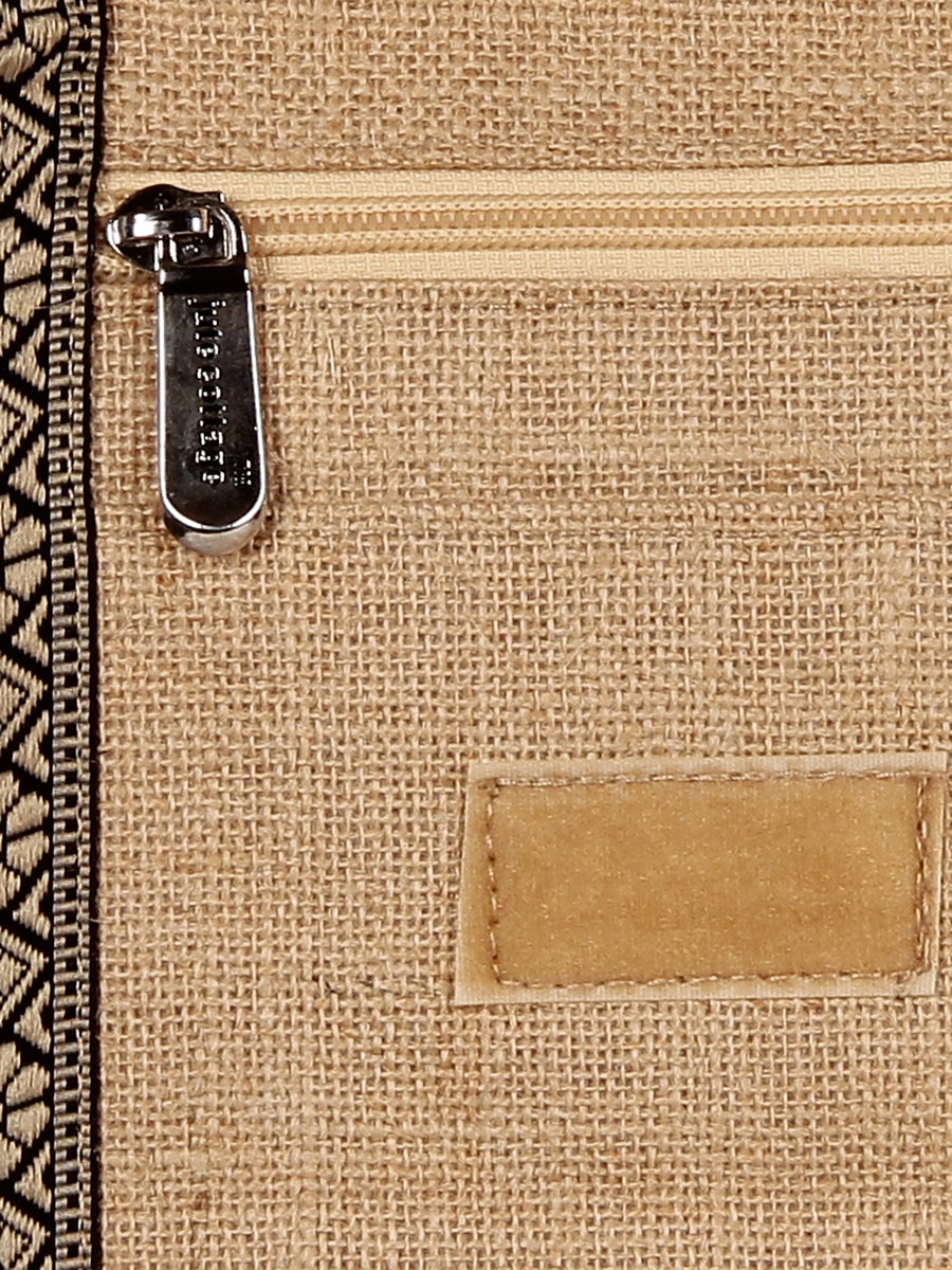 FOLDER WITH FULL FLAP ZIPPER (A-016-NATURAL)