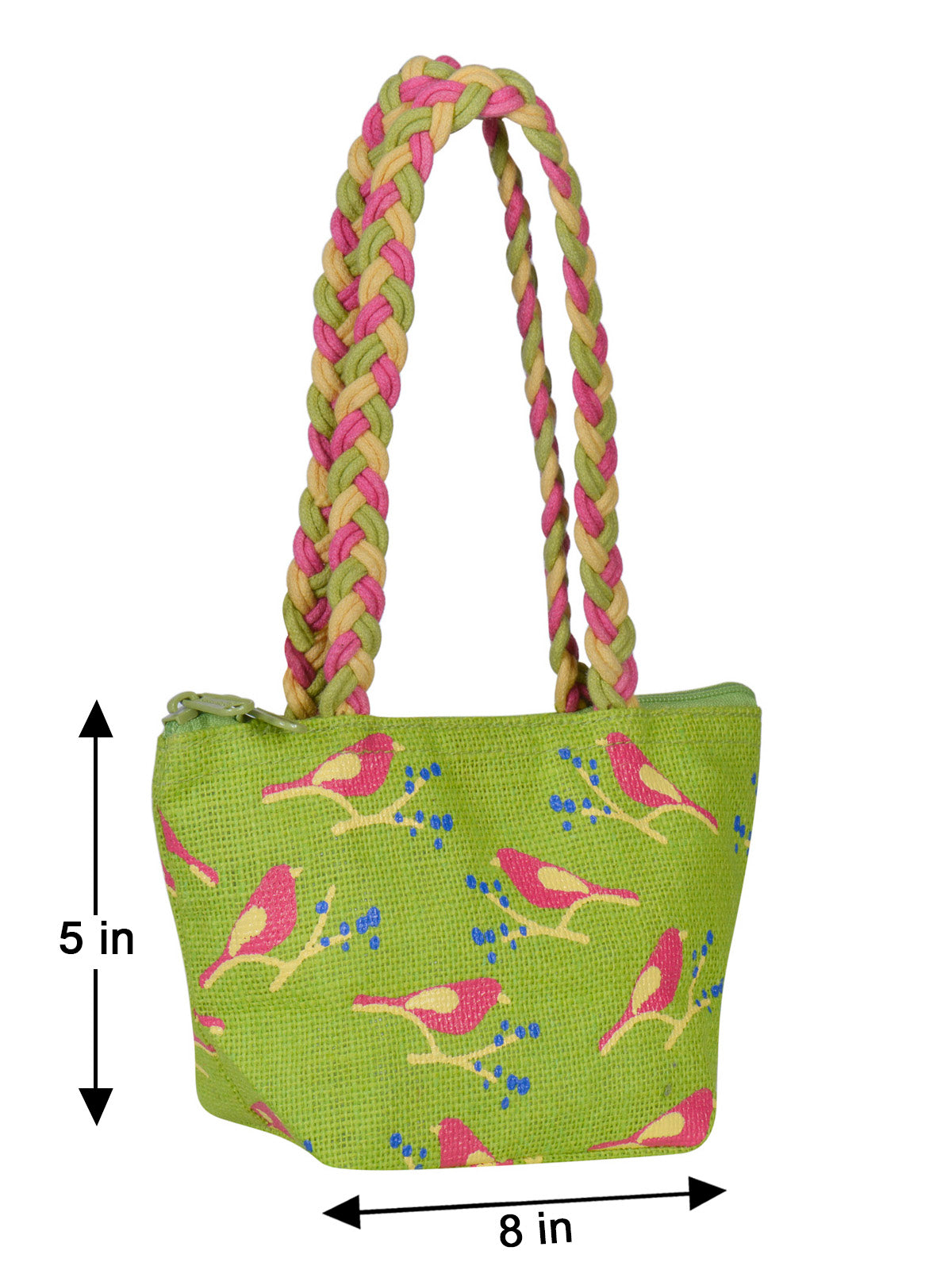 D LOCK SML BIRD PRINT (B-111-GREEN)