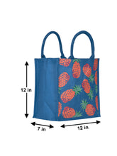 Load image into Gallery viewer, 12 X 12 X 7 - PINEAPPLE PRINT LUNCH BAG (B-136-BLUE)
