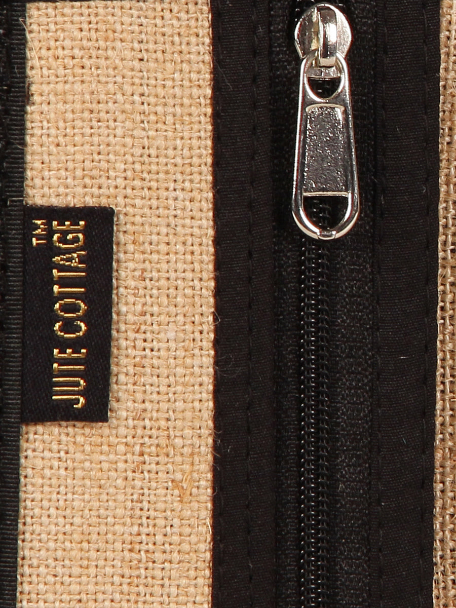 JUTE COTTAGE WALLET 3 FOLD,  SUSTAINABLE, ECO-FRIENDLY, 100% GENUINE, STYLISH JUTE WALLET (BLACK 4.5X3.5)