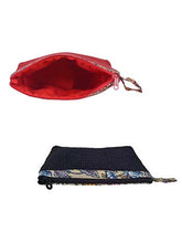 Load image into Gallery viewer, Combo of DOBBY KALAMKARI POUCH 2 ZIP (A-115-BLACK) and DOBBY KALAMKARI POUCH 2 ZIP (A-115-RED)
