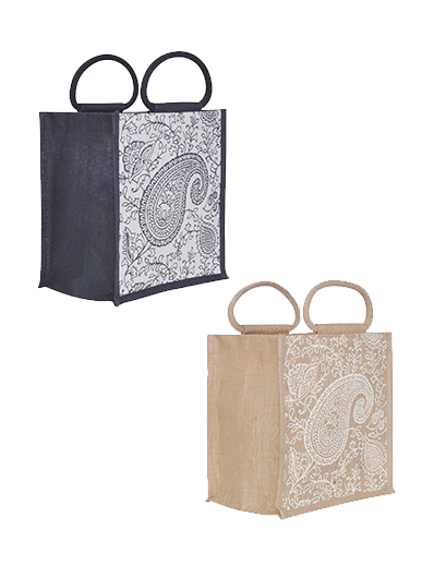 Combo of 11X10 PAISLEY PRINT ZIPPER (B-169-NATURAL) and 11X10 PAISLEY PRINT ZIPPER (B-169-WHITE)