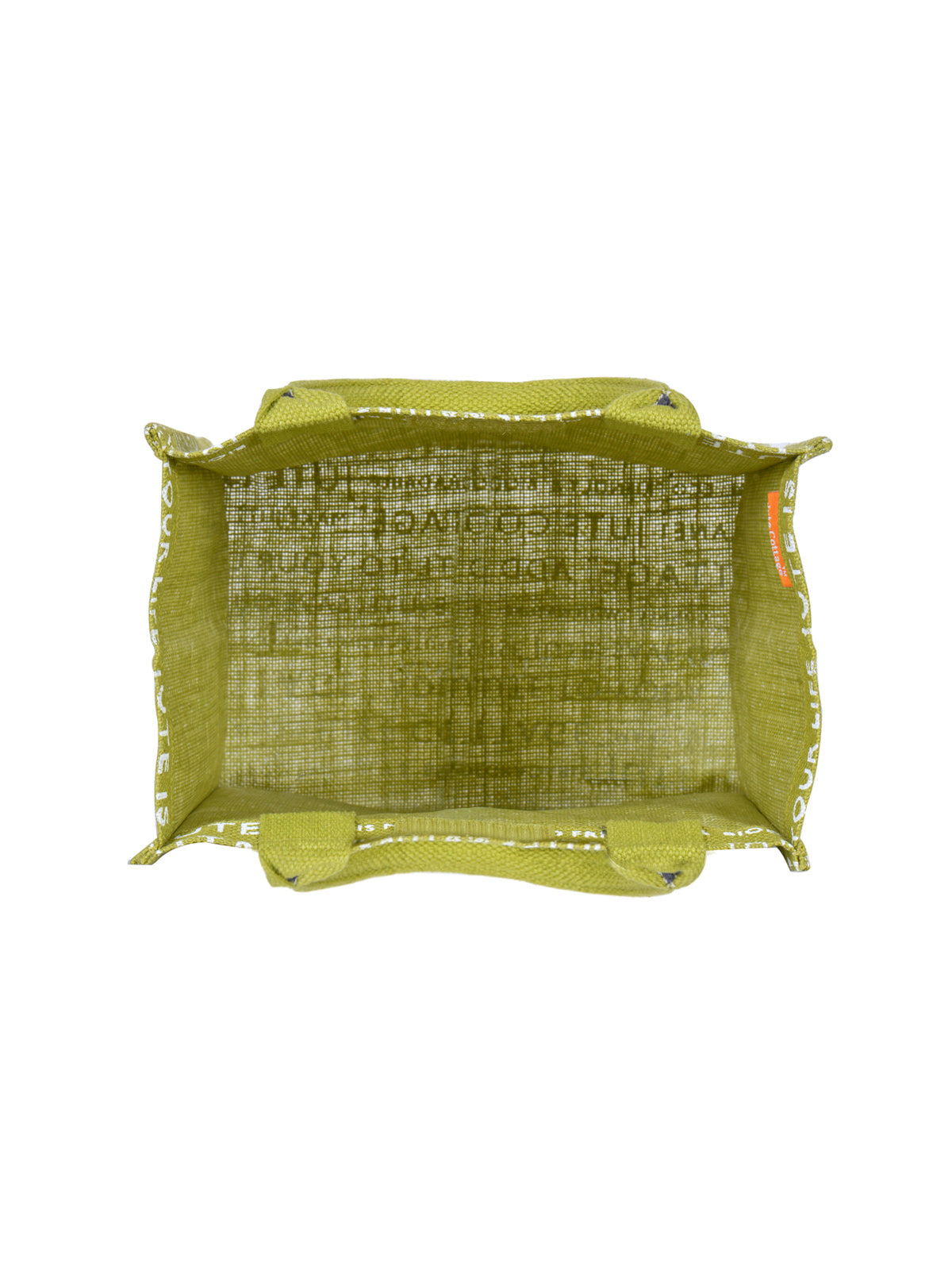 13 X 11 X 7 - JUTE COTTAGE PRINTED ZIPPER LUNCH BAG (B-038-OLIVE GREEN)