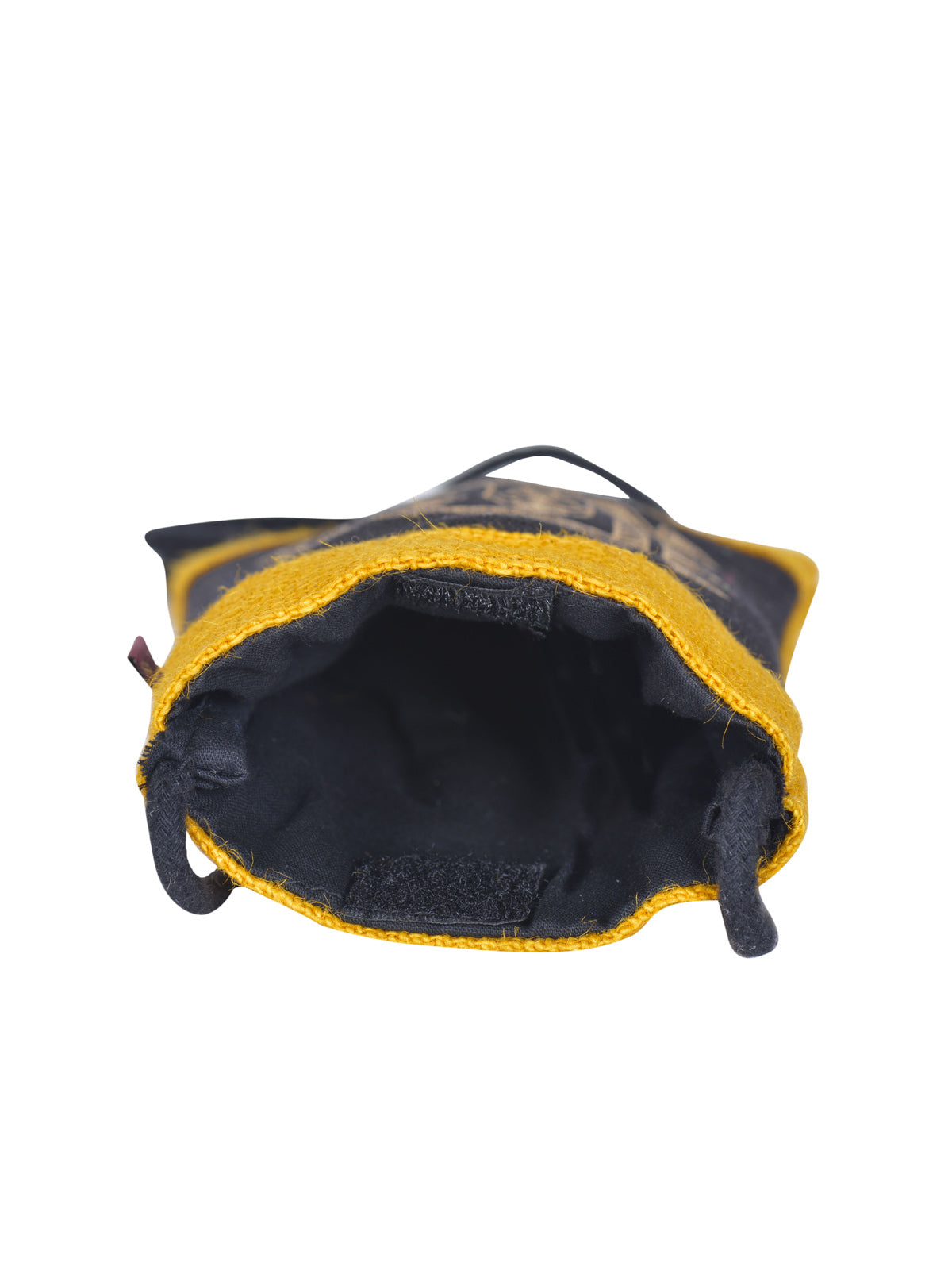 JUTE COTTAGE MOBILE SLING BAG WARLI PRINT, SUSTAINABLE, ECO-FRIENDLY, STYLISH, 100% GENUINE JUTE (YELLOW 7.5X4.5)