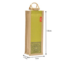 Load image into Gallery viewer, BOTTLE BAG WITH LACE / PRINT (B-010-OLIVE GREEN)
