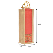 Load image into Gallery viewer, BOTTLE BAG WITH LACE / PRINT (B-010-RED)
