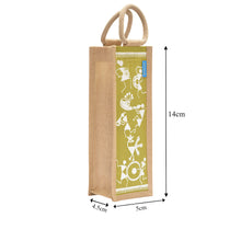 Load image into Gallery viewer, BOTTLE BAG WARLI PRINT 2 (B-163-OLIVE GREEN)
