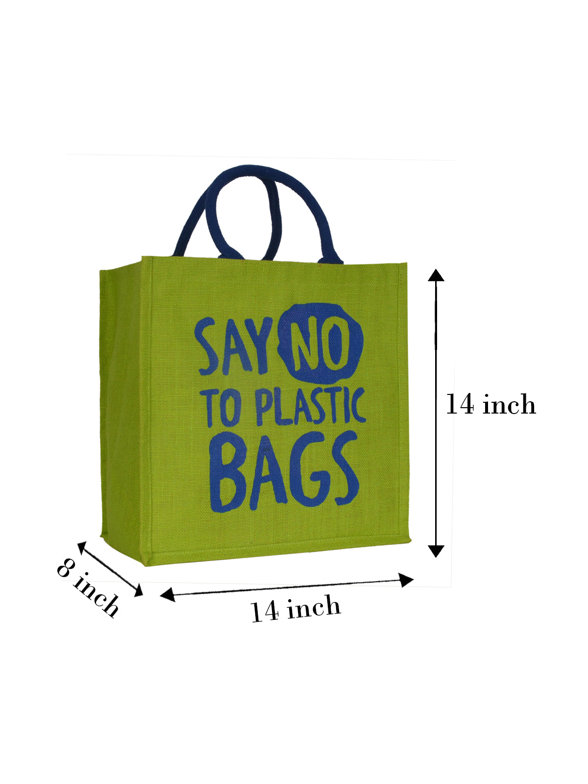 SAY NO 14X14 ZIPPER (B-200-GREEN)