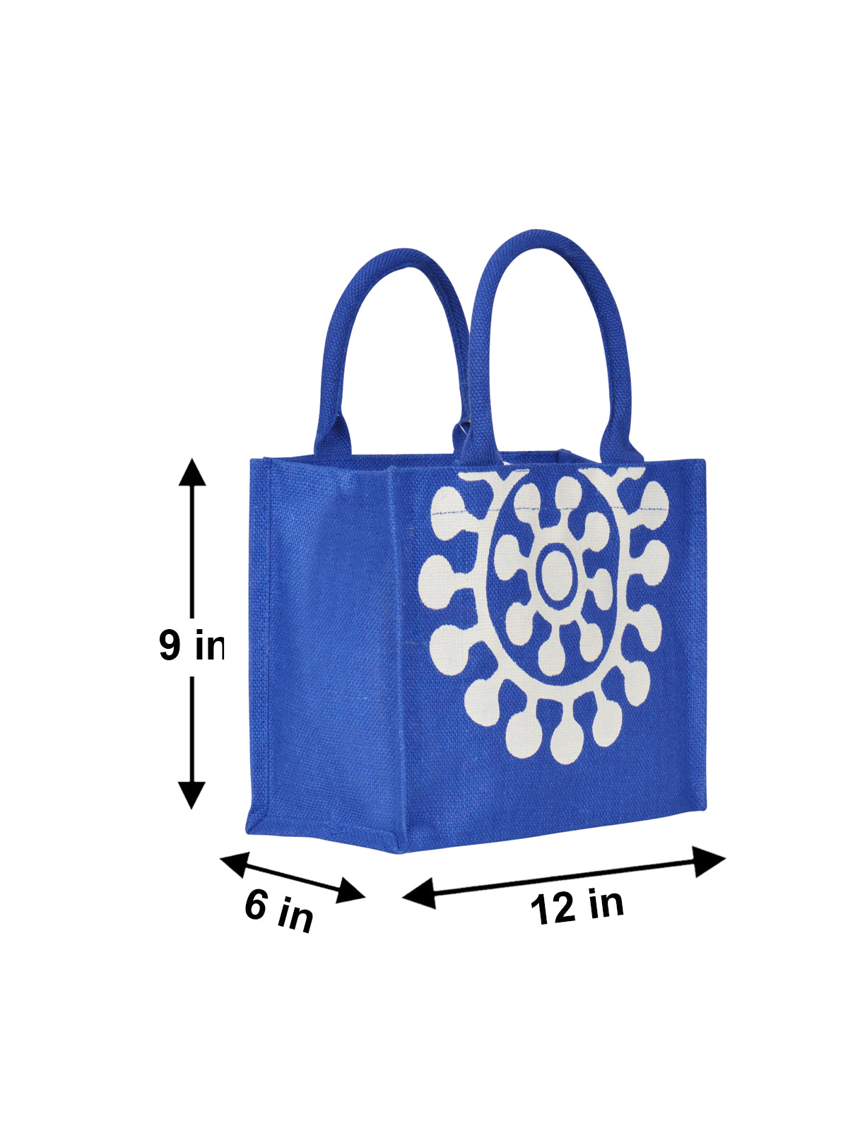9 X 12 X 6 - PRINTED ZIPPER LUNCH BAG (B-132-BLUE)