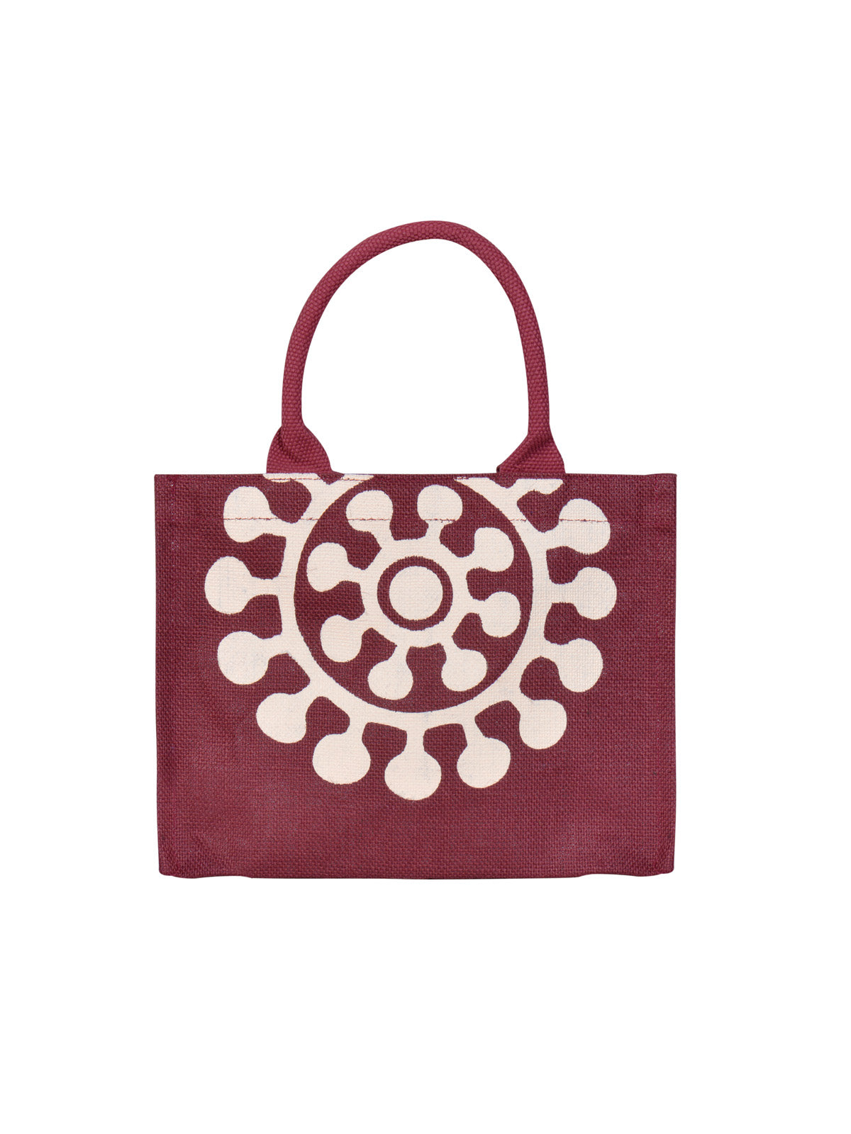 9 X 12 X 6 - PRINTED ZIPPER LUNCH BAG (B-132-MAROON)