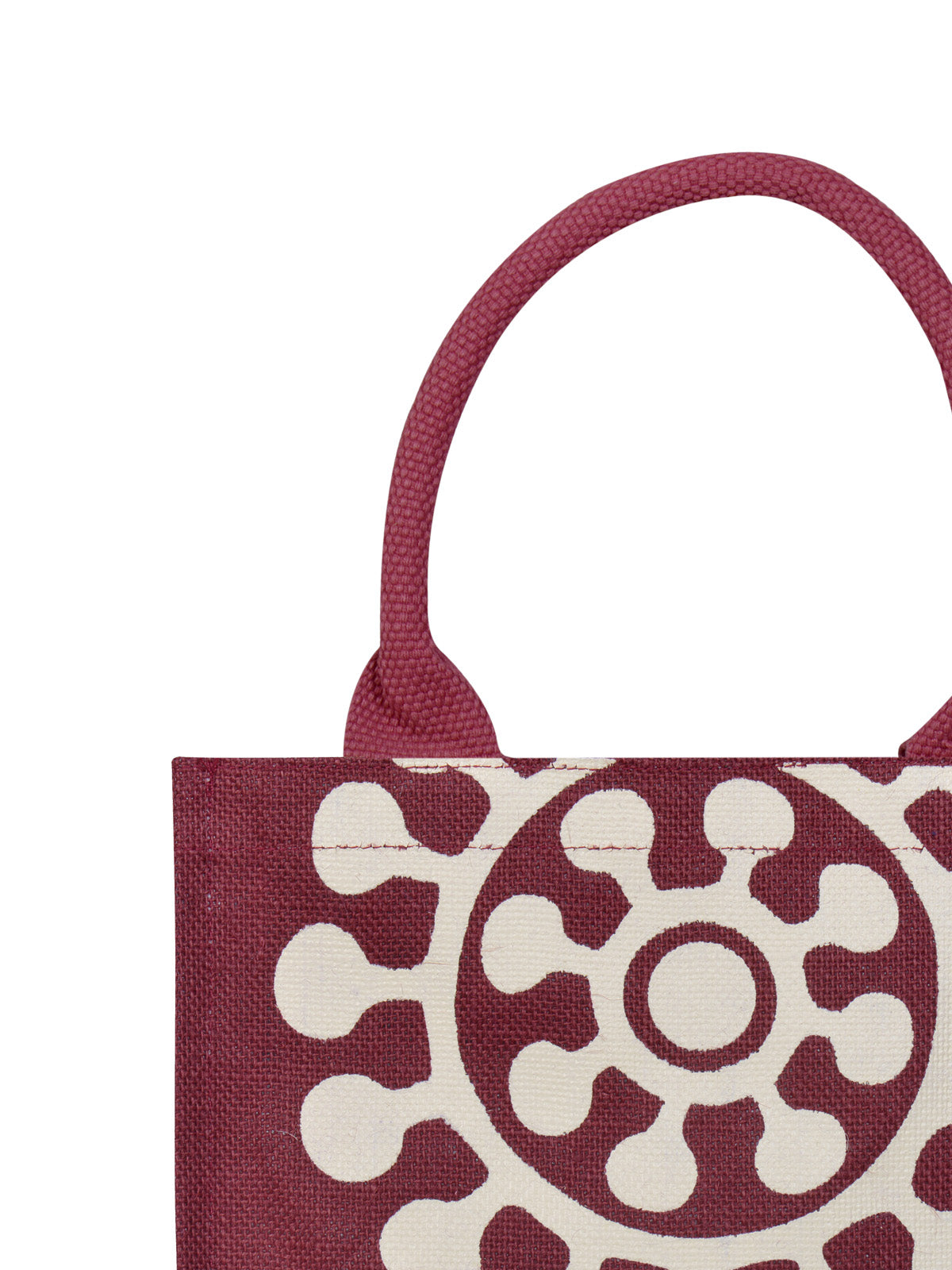 9 X 12 X 6 - PRINTED ZIPPER LUNCH BAG (B-132-MAROON)