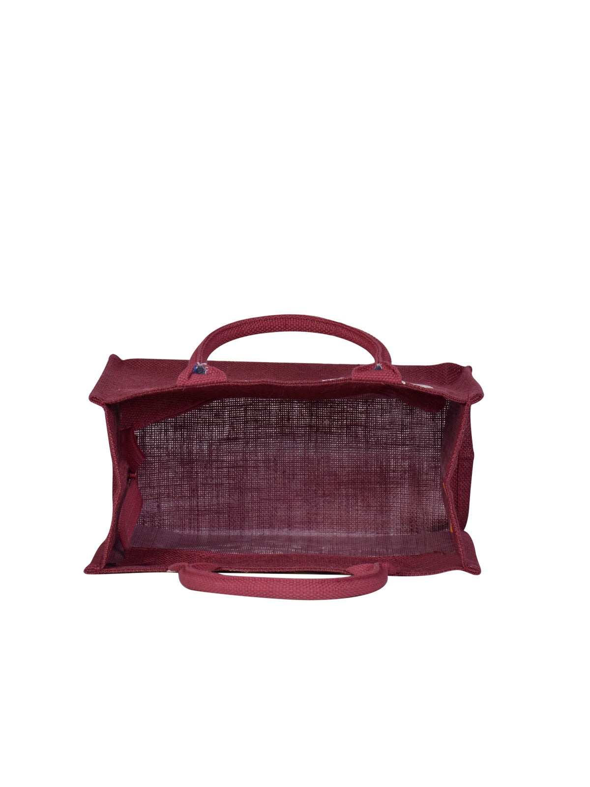 9 X 12 X 6 - PRINTED ZIPPER LUNCH BAG (B-132-MAROON)
