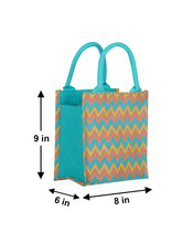Load image into Gallery viewer, 9 X 8 X 6 - ZIGZAG MULTICOLOUR (B-156-TURQUOISE BLUE)
