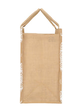 Load image into Gallery viewer, 16 X 16 X 9 - PRINTED ZIPPER JUTE WITH BASE (B-102-NATURAL)

