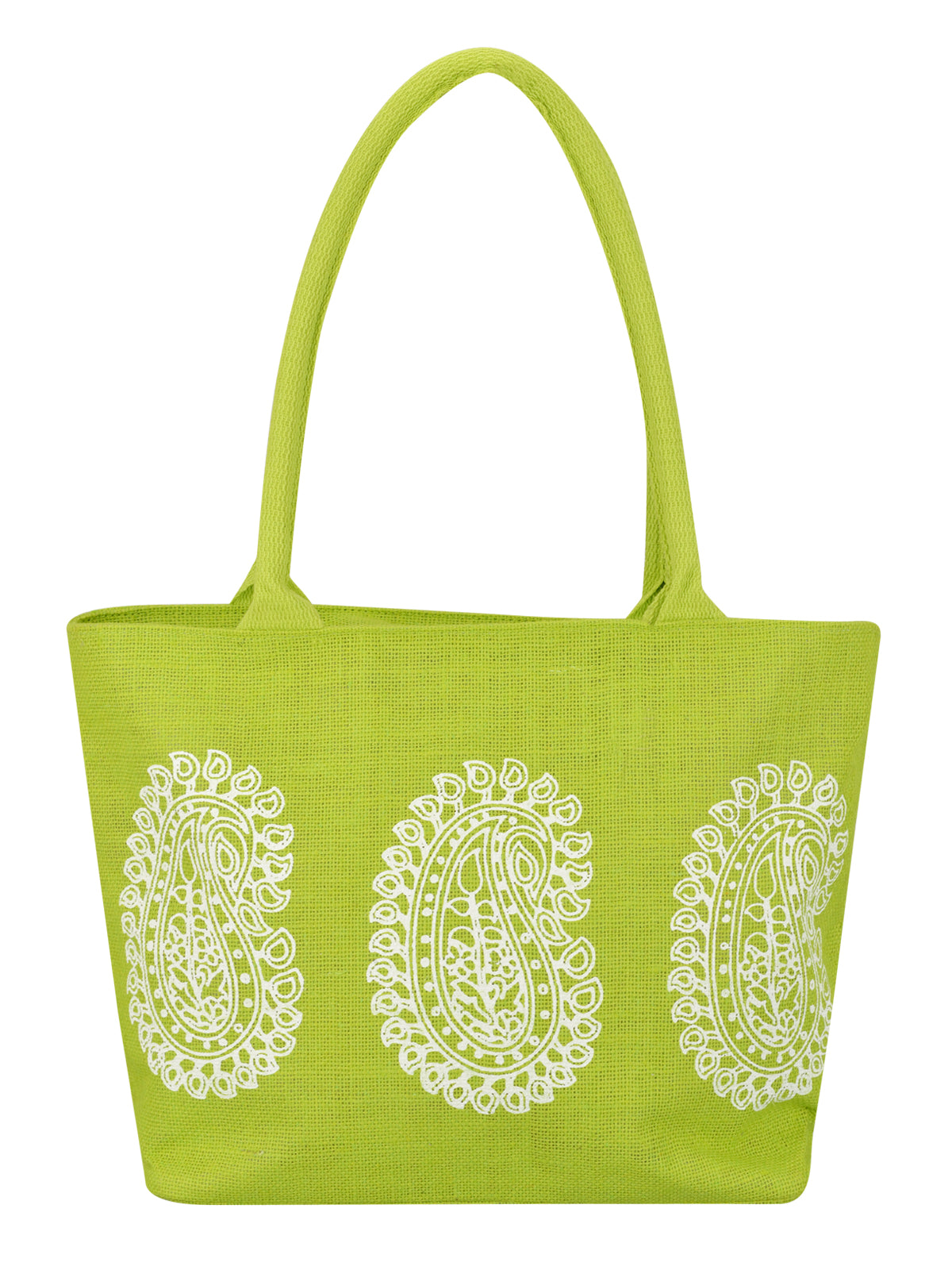MANGO PRINT JUTE BAG (D-213-GREEN)