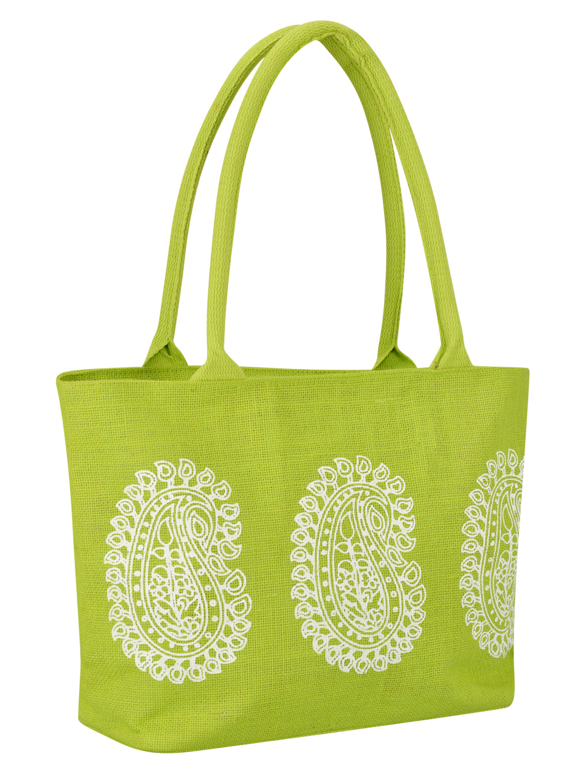 MANGO PRINT JUTE BAG (D-213-GREEN)