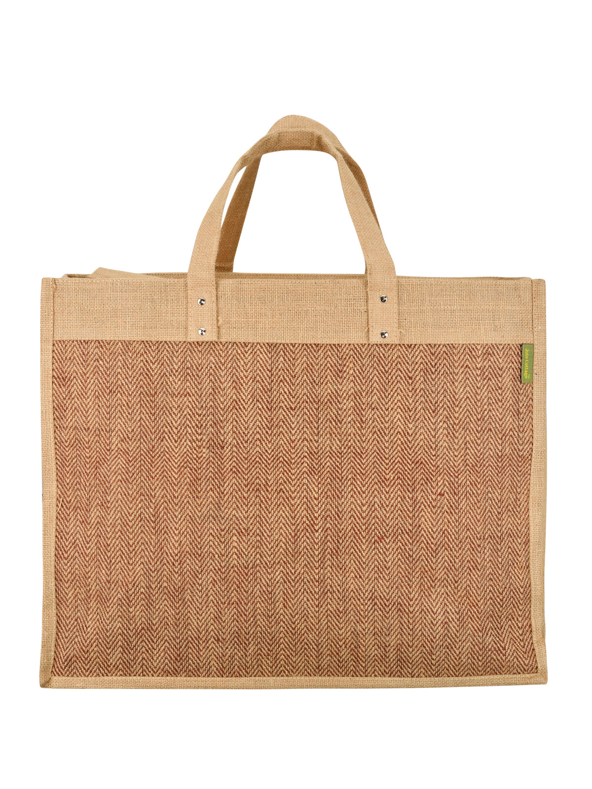 16 X 20 X 9 - HERRINGBONE ZIPPER WITH BOTTOM BOARD (B-226-BROWN)