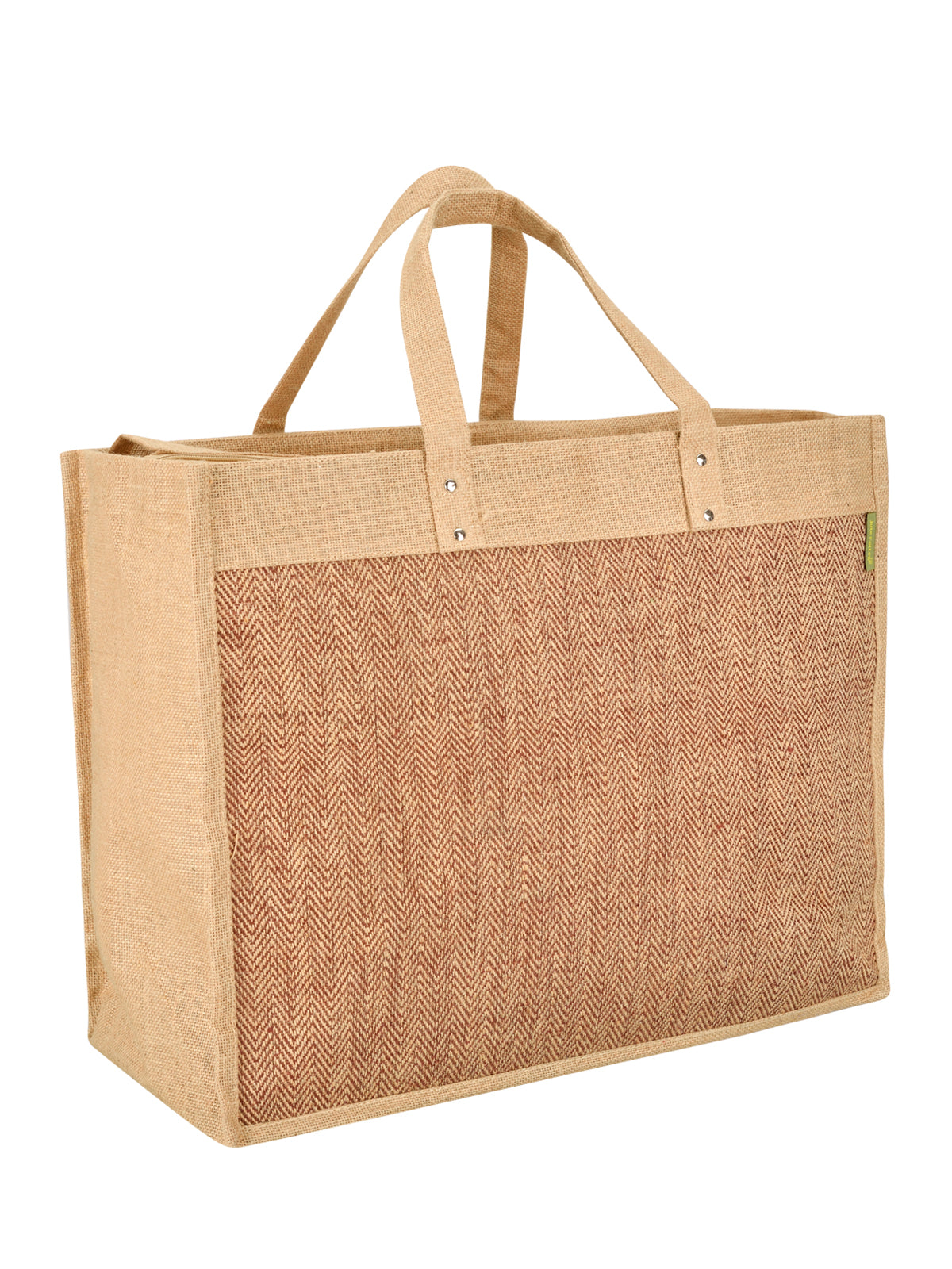 16 X 20 X 9 - HERRINGBONE ZIPPER WITH BOTTOM BOARD (B-226-BROWN)