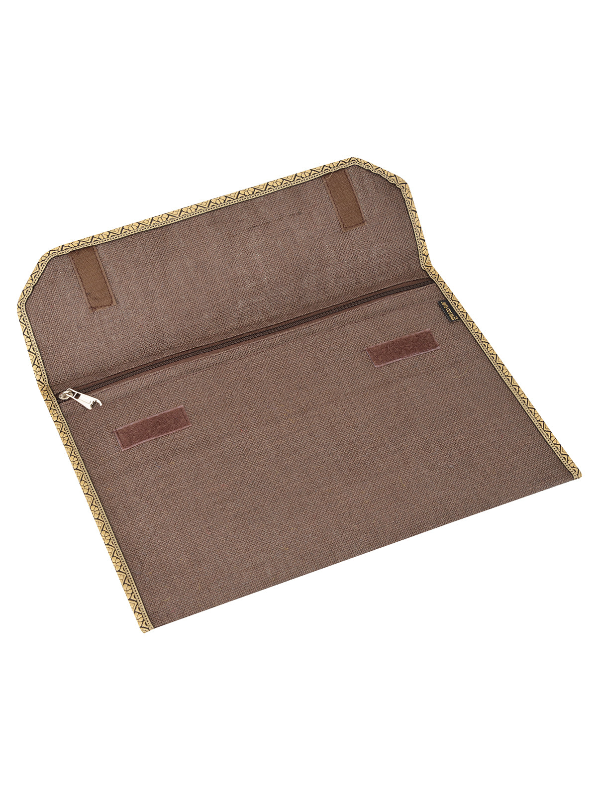 FOLDER WITH FULL FLAP ZIPPER (A-016-BROWN)