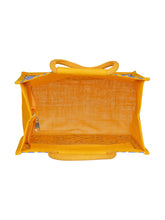 Load image into Gallery viewer, 12 X 12 X 7 - MUGHAL PRINT ZIPPER LUNCH BAG (B-188-YELLOW)
