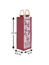 Load image into Gallery viewer, BOTTLE BAG WARLI PRINT 2 (B-163-WHITE/MAROON)
