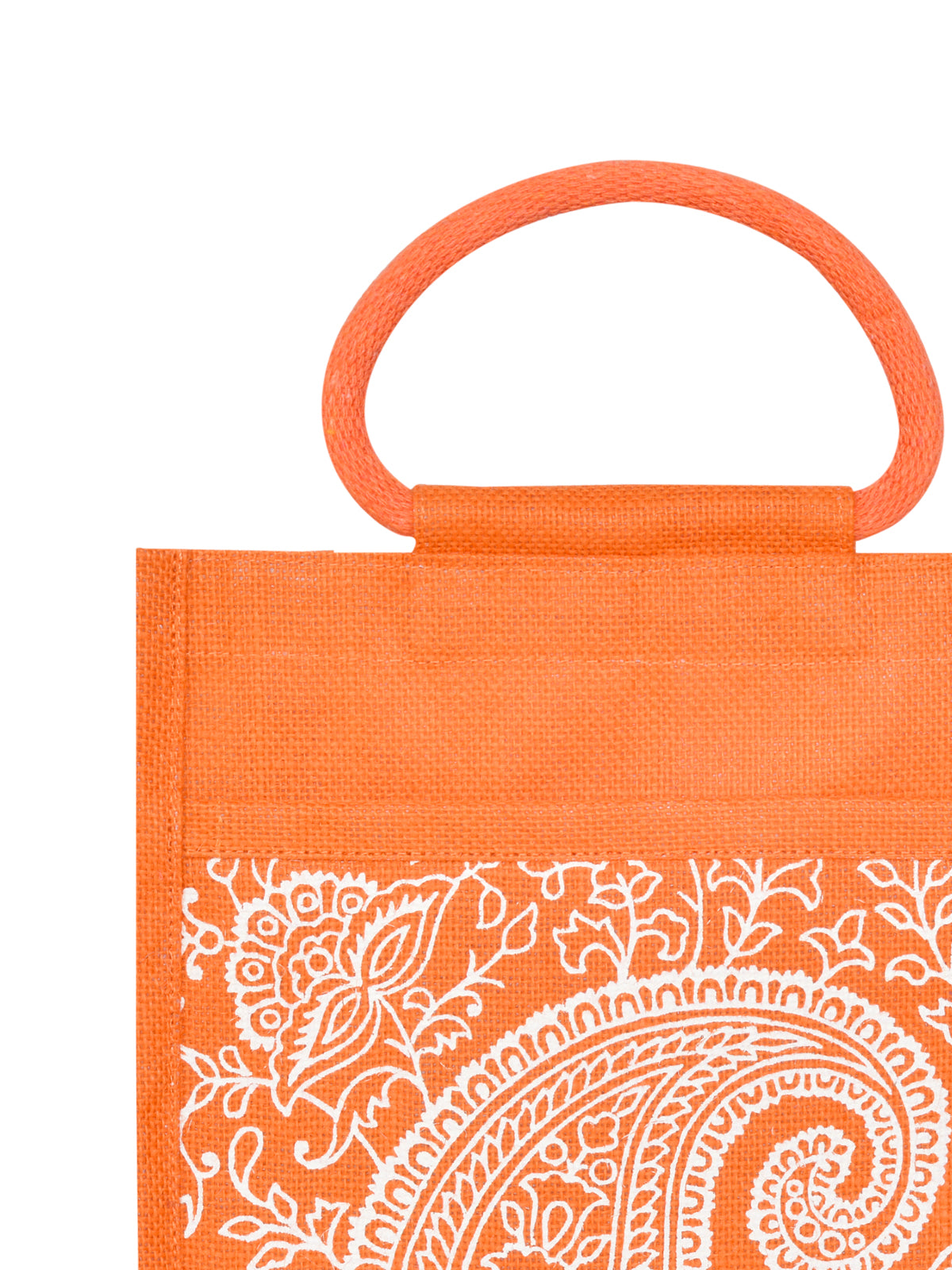 11 X 10 X 7 - PAISLEY PRINT ZIPPER LUNCH (B-169-ORANGE)
