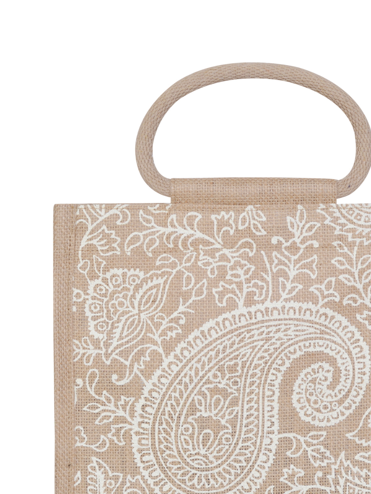 11 X 10 X 7 - PAISLEY PRINT ZIPPER LUNCH (B-169-NATURAL)