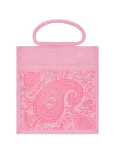Load image into Gallery viewer, 11 X 10 X 7 - PAISLEY PRINT ZIPPER LUNCH (B-169-BABY PINK)

