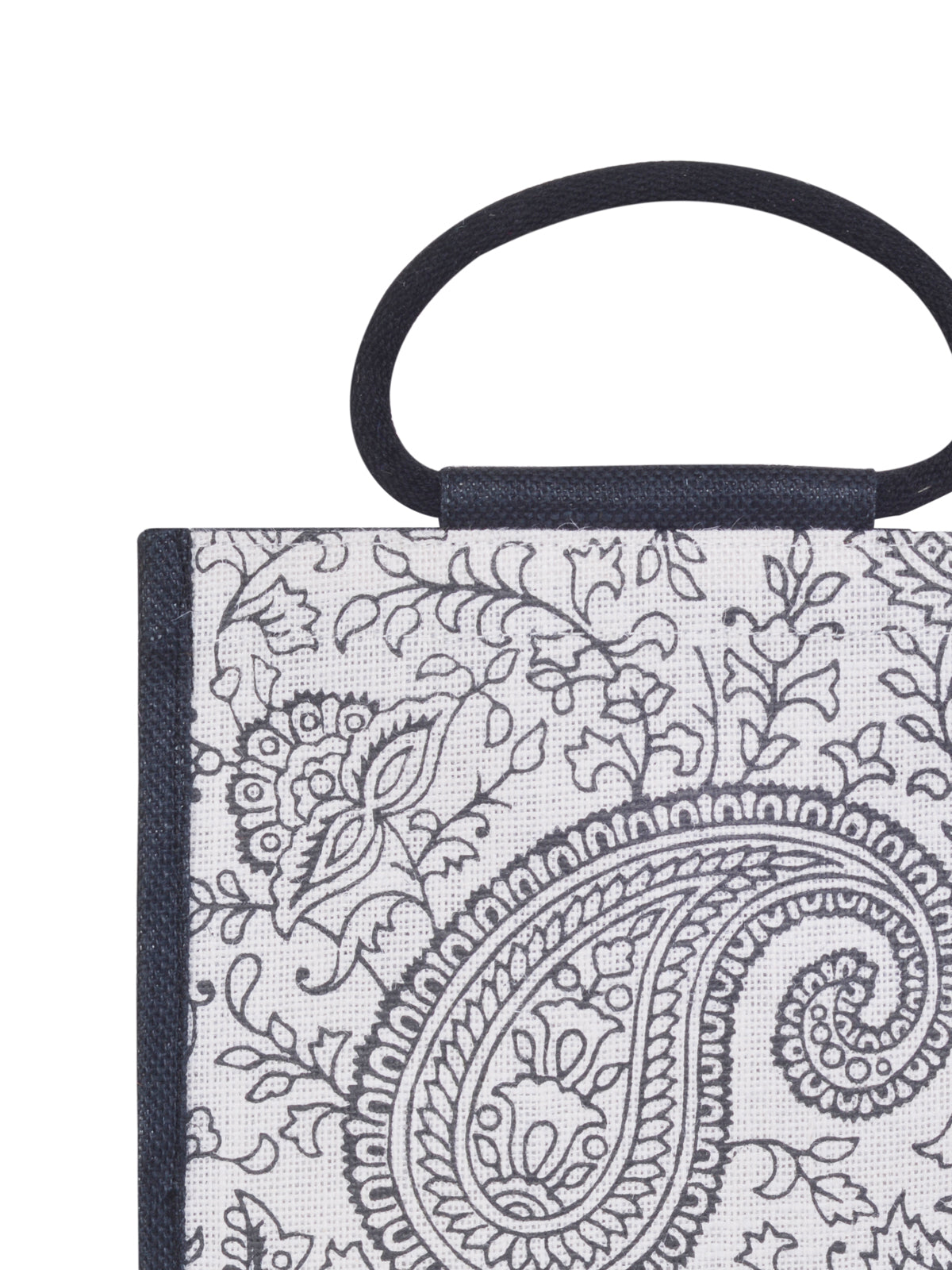 11 X 10 X 7 - PAISLEY PRINT ZIPPER LUNCH (B-169-WHITE)